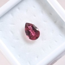 Pink tourmaline 9x6mm pear faceted 1.05 cts